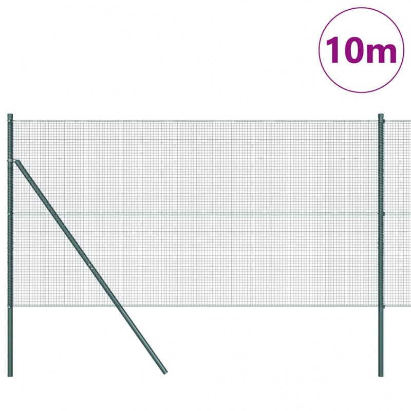 Słupek ogrodzeniowy. Zielony 10 x 1,4 m (siatka 16 x 16 mm)