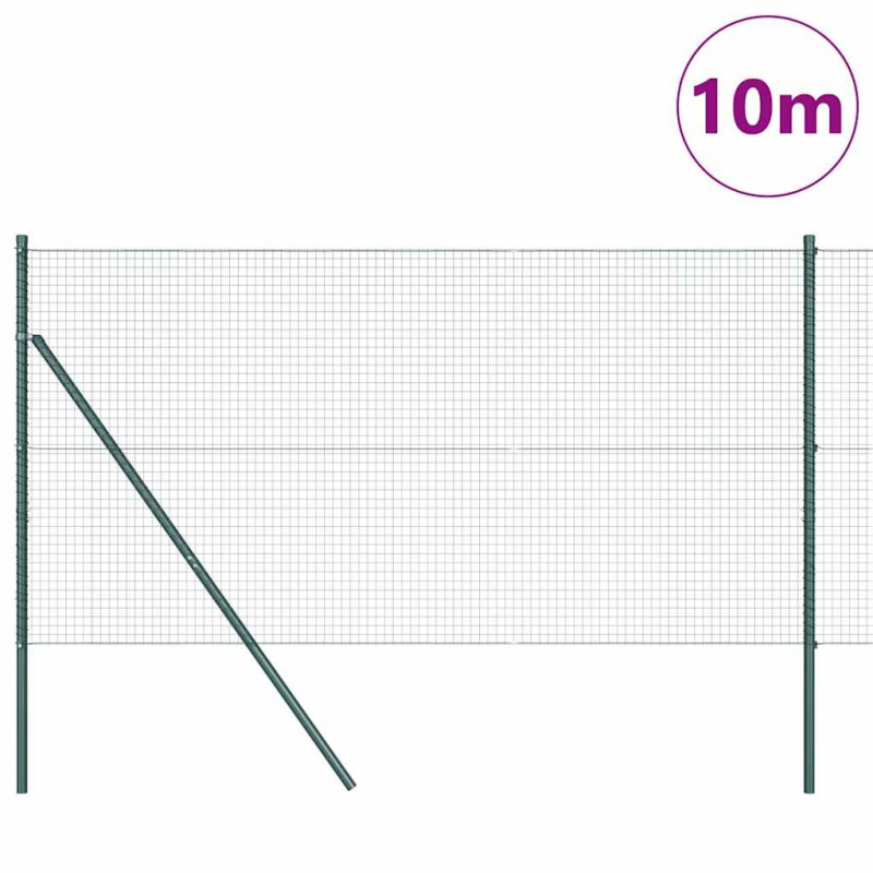 Słupek ogrodzeniowy. Zielony 10 x 1,4 m (25 x 25 mm siatka)