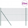 Słupek ogrodzeniowy. Zielony 25 x 1 m (siatka 16 x 16 mm) Stal
