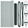 Słupek ogrodzeniowy. Zielony 25 x 1 m (siatka 16 x 16 mm) Stal