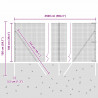 Słupek ogrodzeniowy. Zielony 25 x 1 m (siatka 16 x 16 mm) Stal