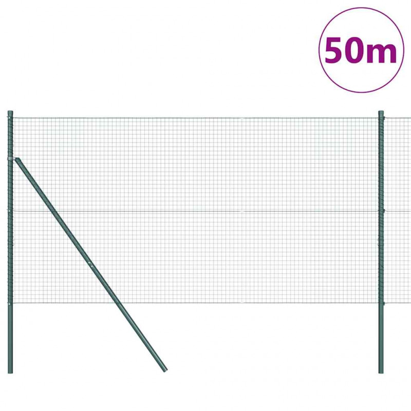Słupek ogrodzeniowy. Zielony 50 x 1,2 m (siatka 25 x 25 mm)