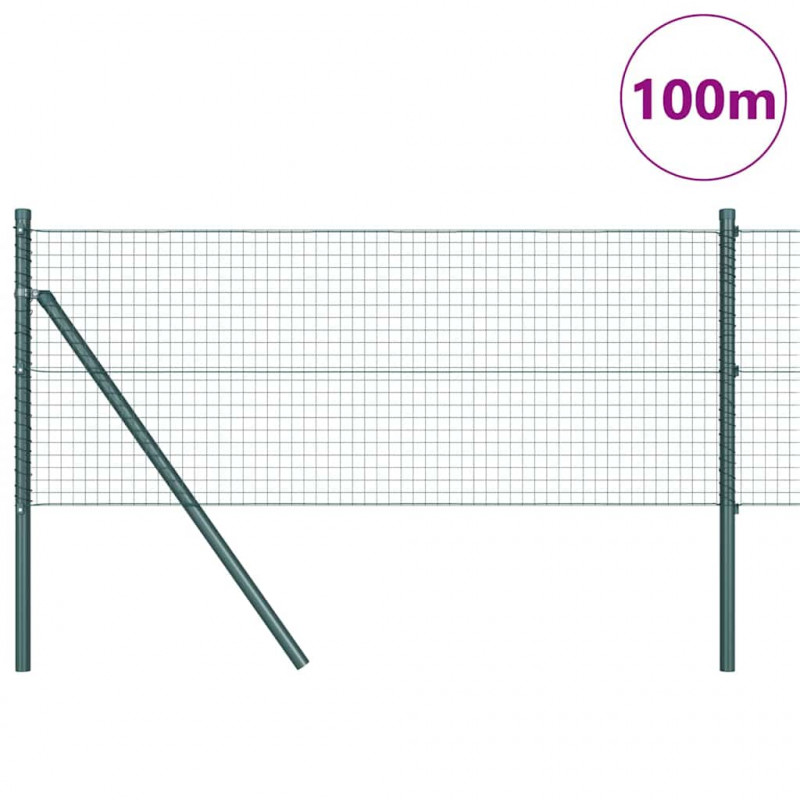 Słupek ogrodzeniowy. Zielony 100 x 0,5 m (siatka 25 x 25 mm)