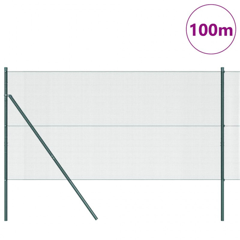 Słupek ogrodzeniowy. Zielony 100 x 1 m (siatka 16 x 16 mm)