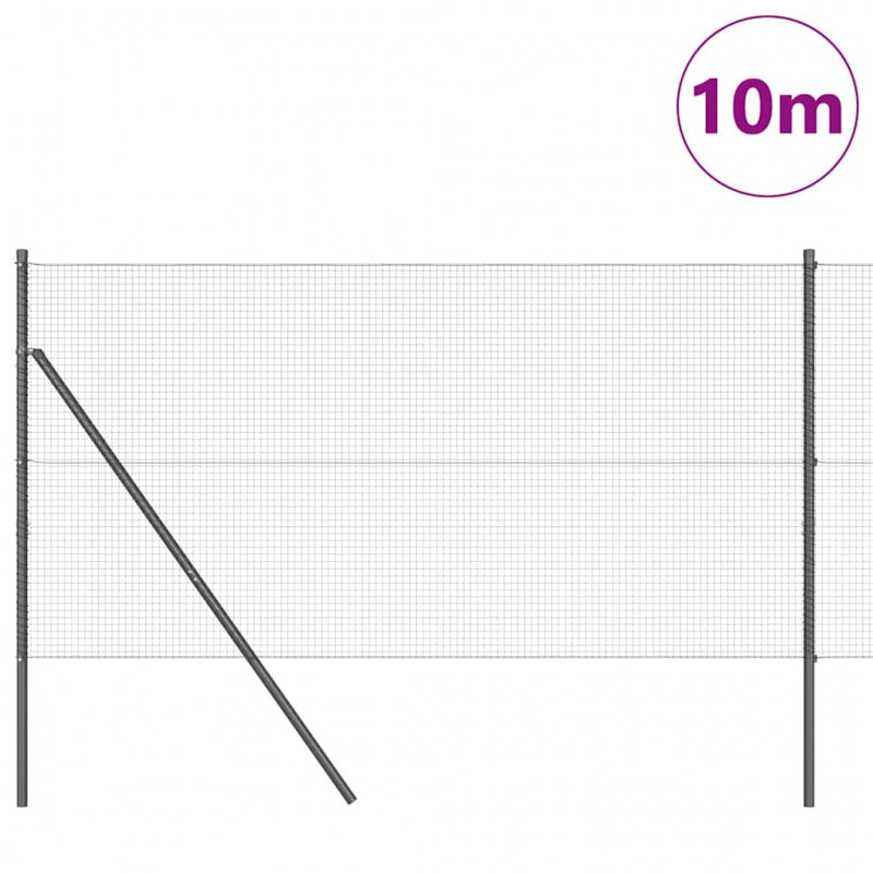 Słupek ogrodzeniowy. Szary 10 x 1,2 m (rolka siatki 19 x 19 mm)