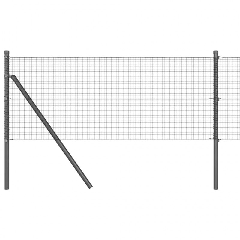 Słupek ogrodzeniowy. Szary 25 x 0,8 m (siatka 16 x 16 mm)
