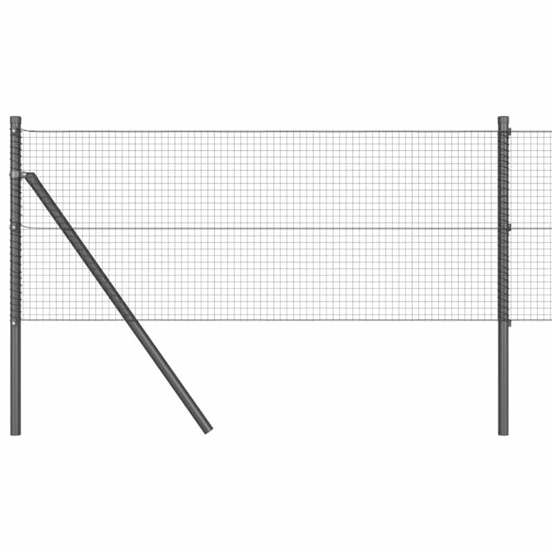 Słupek ogrodzeniowy. Szary 25 x 0,8 m (19 x 19 mm siatka)