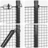 Słupek ogrodzeniowy. Szary 25 x 0,8 m (19 x 19 mm siatka)