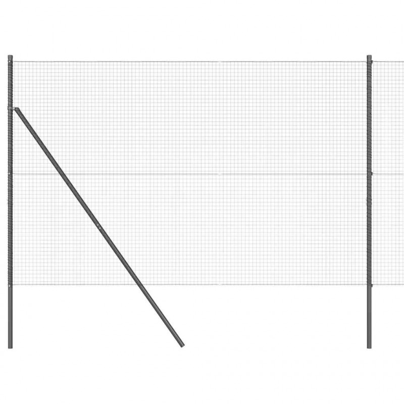 Słupek ogrodzeniowy. Szary 25 x 1,5 m (25 x 25 mm siatka) Stal