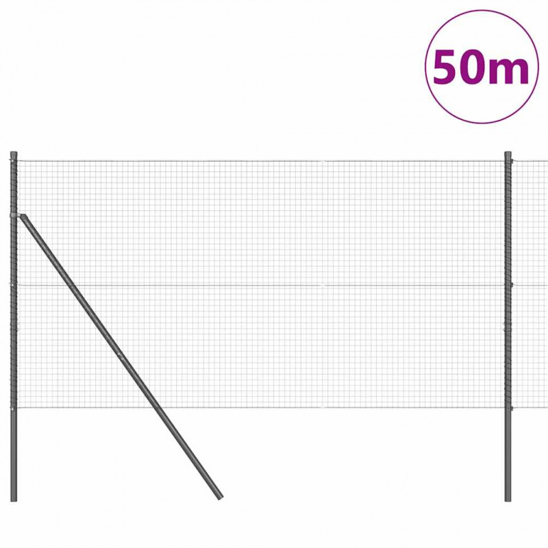 Słupek ogrodzeniowy. Szary 50 x 1 m (siatka 25 x 25 mm)