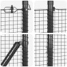 Słupek ogrodzeniowy. Szary 50 x 1,4 m (19 x 19 mm siatka)