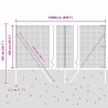 Słupek ogrodzeniowy. Szary 100 x 1 m (siatka 16 x 16 mm)