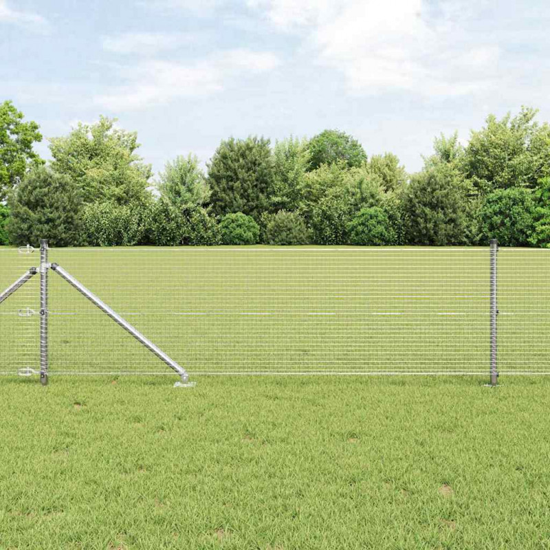 Słupek ogrodzeniowy. Srebrny 10 x 0,4 m (19 x 19 mm siatka)