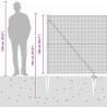 Słupek ogrodzeniowy. Srebrny 25 x 1,4 m (siatka 12 x 12 mm)