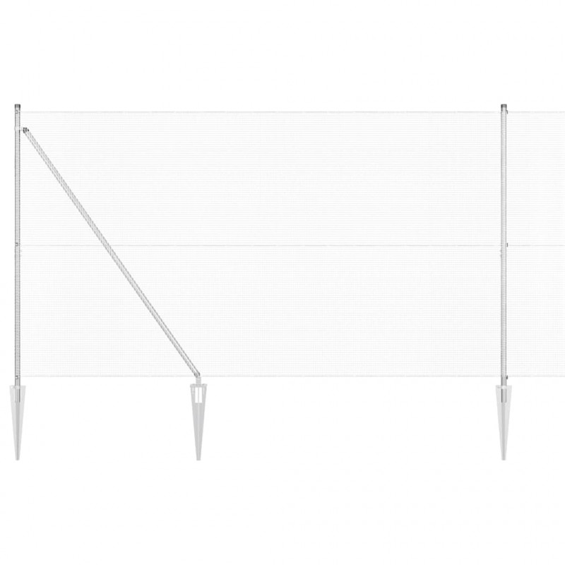 Słupek ogrodzeniowy. Srebrny 25 x 1,5 m (siatka 12 x 12 mm)