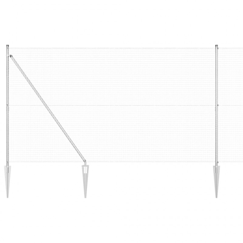 Słupek ogrodzeniowy. Srebrny 25 x 1,6 m (siatka 25 x 25 mm)