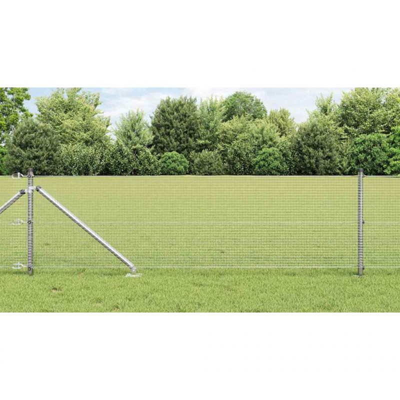 Słupek ogrodzeniowy. Srebrny 50 x 0,4 m (siatka 16 x 16 mm)