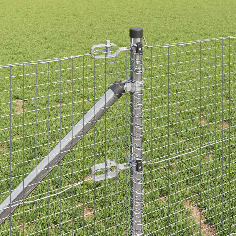 Słupek ogrodzeniowy. Srebrny 50 x 0,4 m (25 x 25 mm siatka)