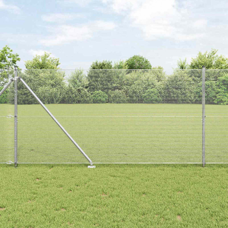 Słupek ogrodzeniowy. Srebrny 50 x 1,4 m (siatka 12 x 12 mm)