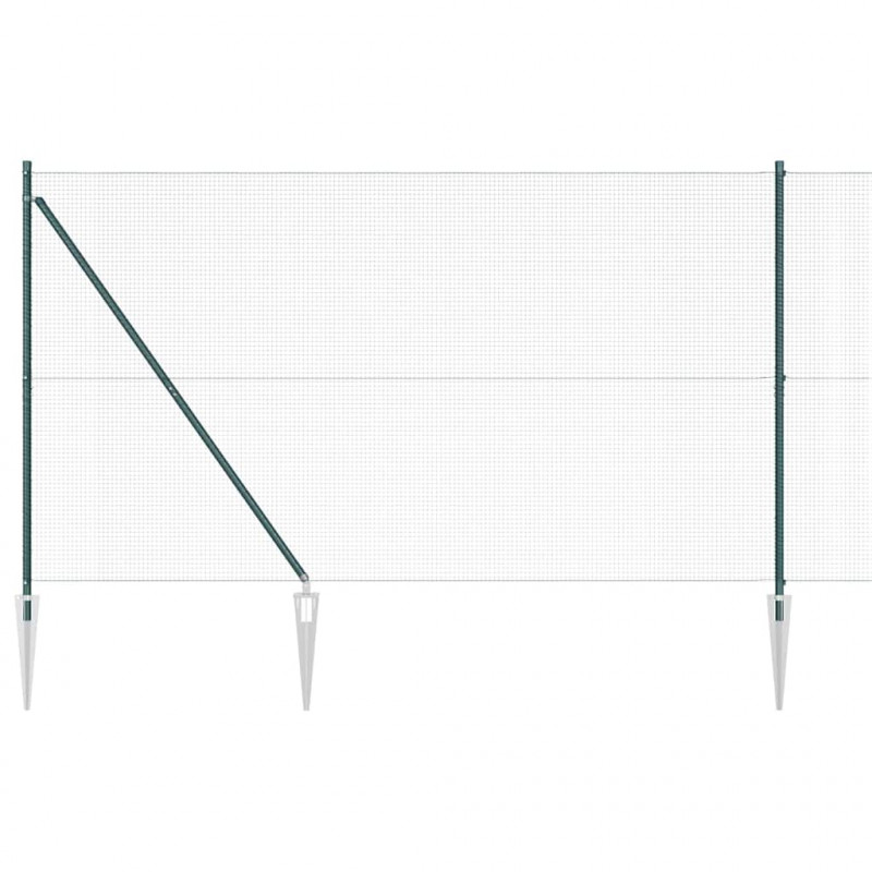 Słupek ogrodzeniowy. Zielony 25 x 1,5 m (siatka 16 x 16 mm)