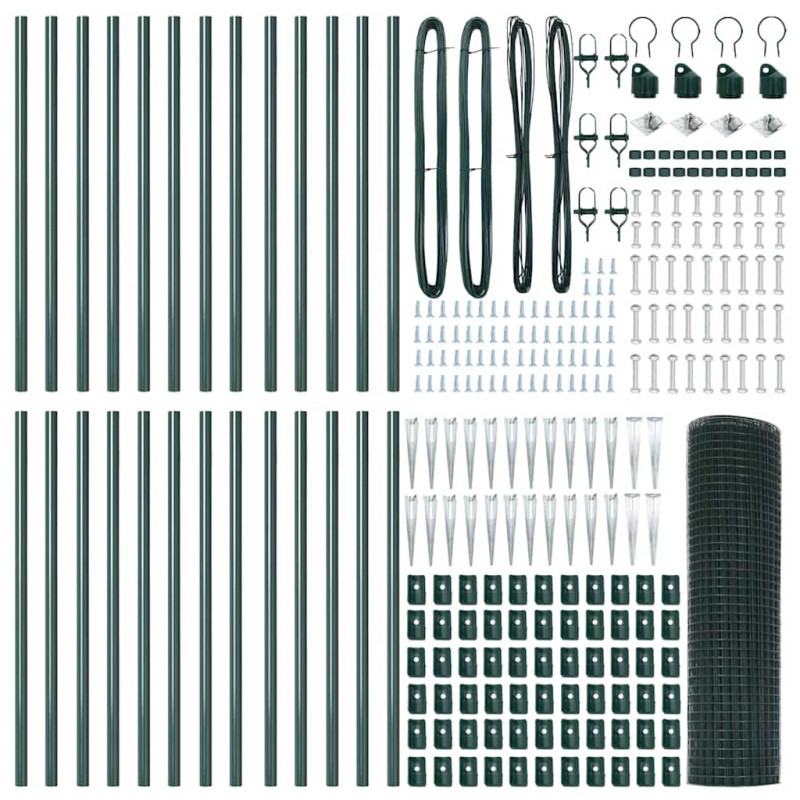 Słupek ogrodzeniowy. Zielony 50 x 1 m (siatka 16 x 16 mm)