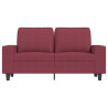 Sofa 2-osobowa, winna czerwień, 120 cm, tapicerowana tkaniną
