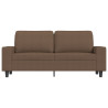 Sofa 2-osobowa, brązowa, 140 cm, tapicerowana tkaniną