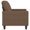 Sofa 2-osobowa, brązowa, 140 cm, tapicerowana tkaniną