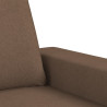Sofa 2-osobowa, brązowa, 140 cm, tapicerowana tkaniną