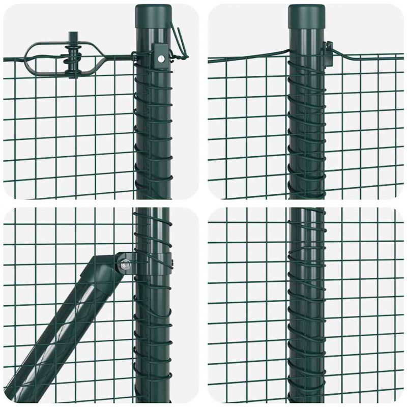 Słupek ogrodzeniowy. Zielony 100 x 0,8 m (siatka 16 x 16 mm)