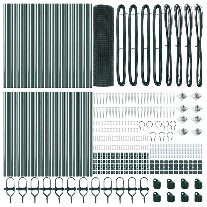 Słupek ogrodzeniowy. Zielony 100 x 1 m (siatka 16 x 16 mm)
