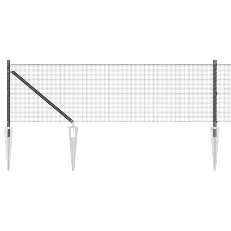 Słupek ogrodzeniowy. Szary 10 x 0,5 m (rolka siatki 12 x 12 mm)