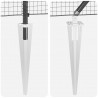 Słupek ogrodzeniowy. Szary 10 x 0,5 m (siatka 25 x 25 mm) Stal
