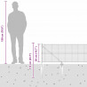 Słupek ogrodzeniowy. Szary 10 x 0,5 m (siatka 25 x 25 mm) Stal