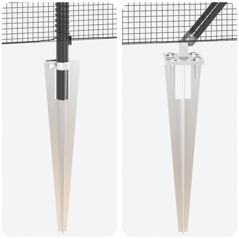 Słupek ogrodzeniowy. Szary 10 x 0,6 m (siatka 12 x 12 mm)