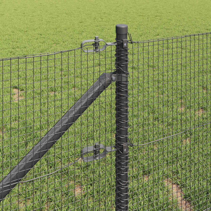 Słupek ogrodzeniowy. Szary 10 x 1 m (siatka 16 x 16 mm) Stal