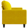 Sofa 2-osobowa, żółta, 120 cm, tapicerowana aksamitem