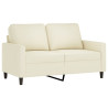 Sofa 2-osobowa, kremowy, 120 cm, tapicerowana aksamitem
