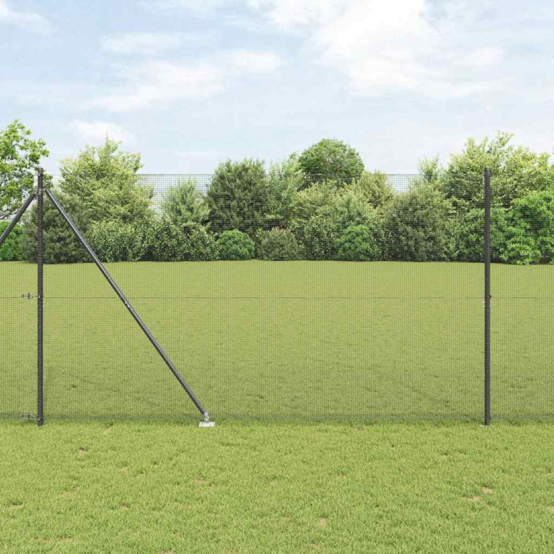 Słupek ogrodzeniowy. Szary 25 x 1,5 m (siatka 12 x 12 mm) Stal