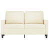 Sofa 2-osobowa, kremowy, 120 cm, tapicerowana aksamitem