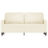 Sofa 2-osobowa, kremowy, 140 cm, tapicerowana aksamitem