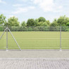 Słupek ogrodzeniowy. Srebrny 10 x 1 m (siatka 16 x 16 mm) Stal
