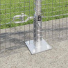 Słupek ogrodzeniowy. Srebrny 10 x 1 m (siatka 19 x 19 mm) Stal