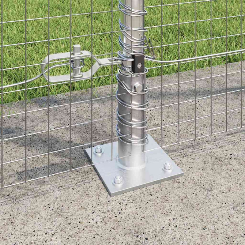 Słupek ogrodzeniowy. Srebrny 10 x 1,4 m (25 x 25 mm siatka)