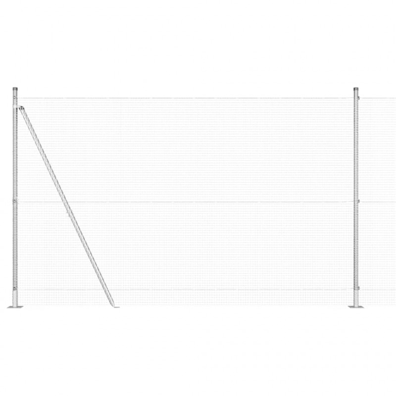 Słupek ogrodzeniowy. Srebrny 10 x 1,5 m (siatka 16 x 16 mm)
