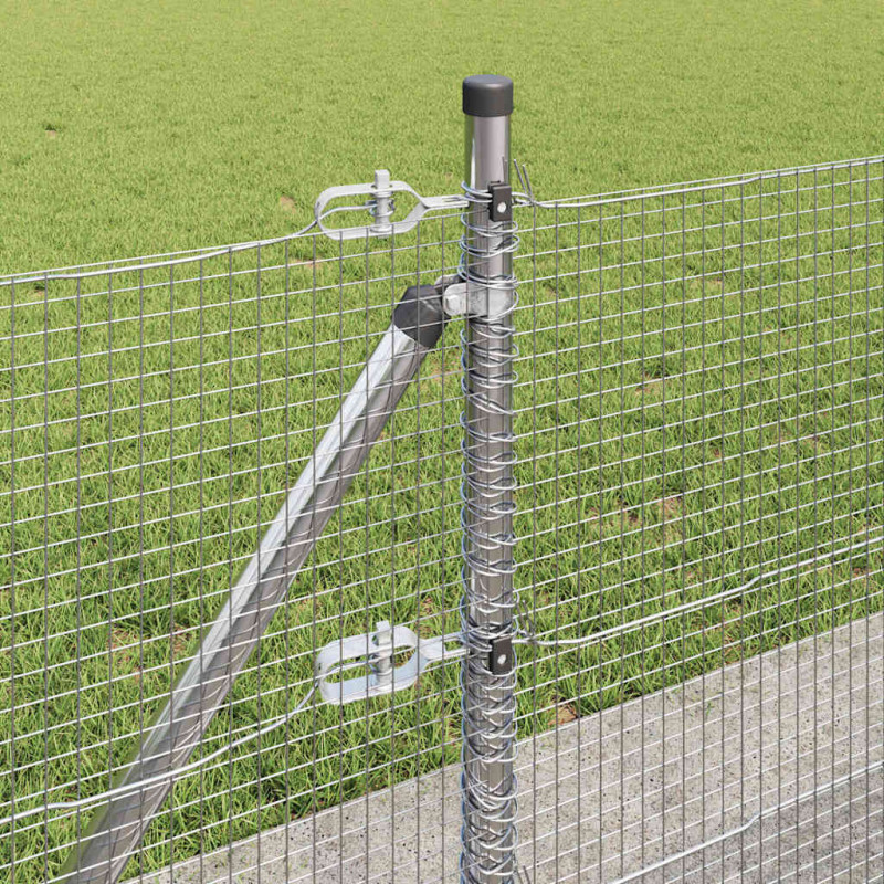 Słupek ogrodzeniowy. Srebrny 25 x 0,4 m (siatka 16 x 16 mm)