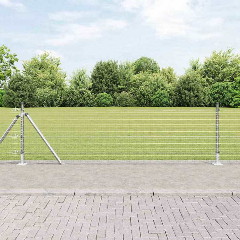 Słupek ogrodzeniowy. Srebrny 25 x 0,4 m (siatka 25 x 25 mm)