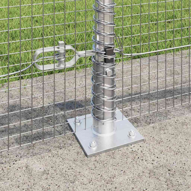 Słupek ogrodzeniowy. Srebrny 25 x 0,6 m (16 x 16 mm siatka)