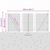 Słupek ogrodzeniowy. Srebrny 25 x 1 m (siatka 16 x 16 mm) Stal