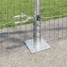 Słupek ogrodzeniowy. Srebrny 25 x 1 m (siatka 25 x 25 mm) Stal